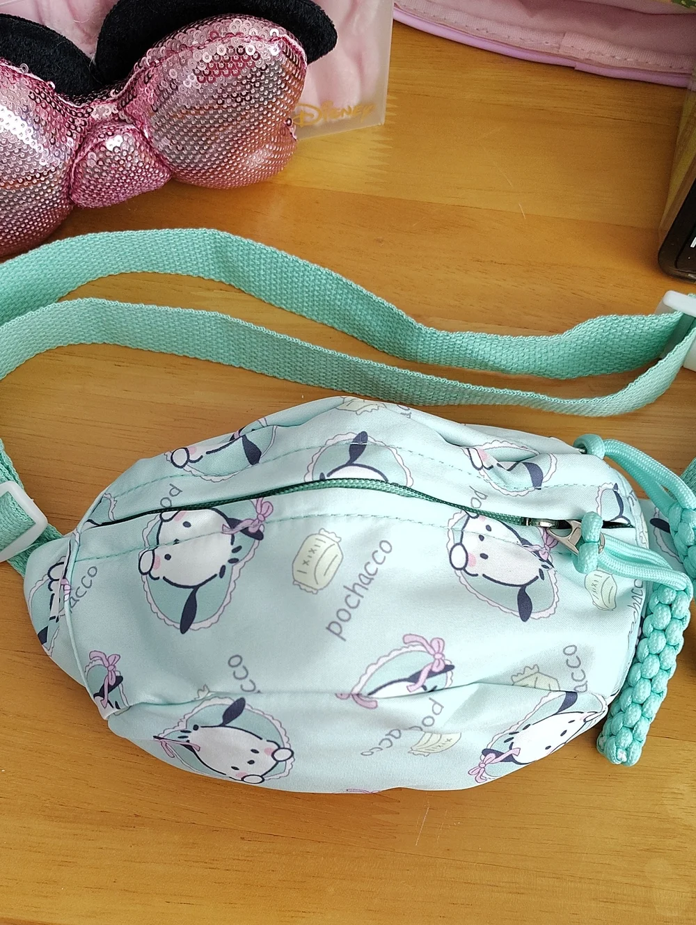 NEW Pochacco Bum Bag Belt Bag Fanny Pack -Mint Green